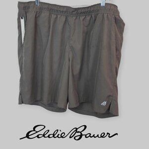 Eddie Bauer Gray Athletic  Activewear Elastic Drawstring Shorts Mens XL